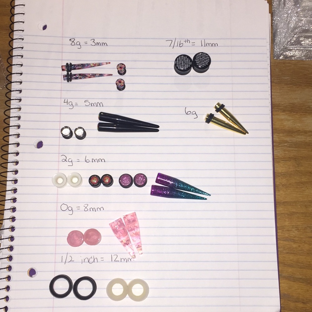 GUAGES TUNNELS AND TAPERS